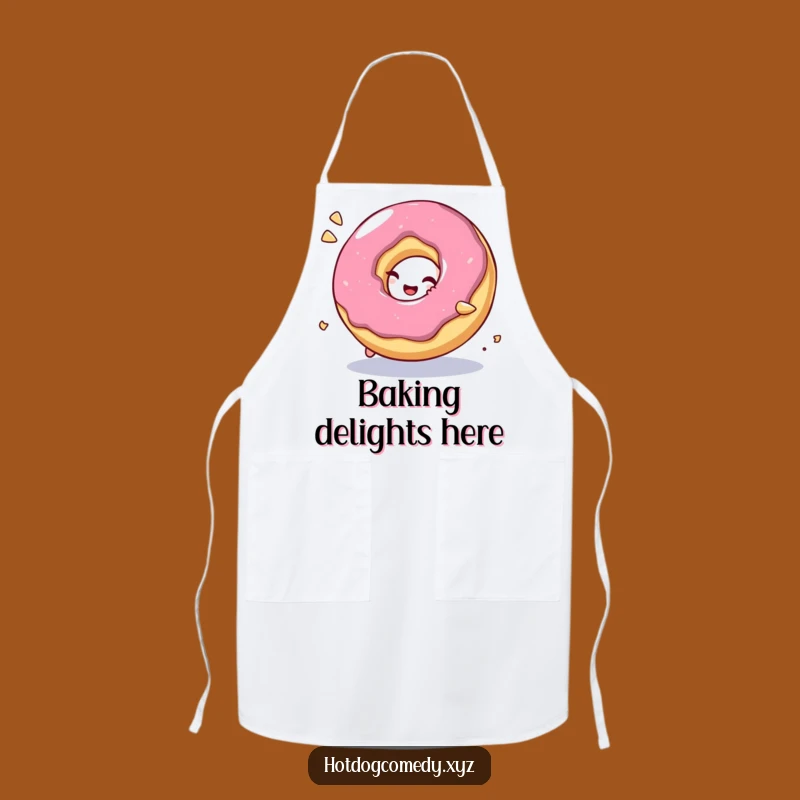 Funny Donut Roll Apron: Playful Donut for a Sweet, Funny Kitchen Experience