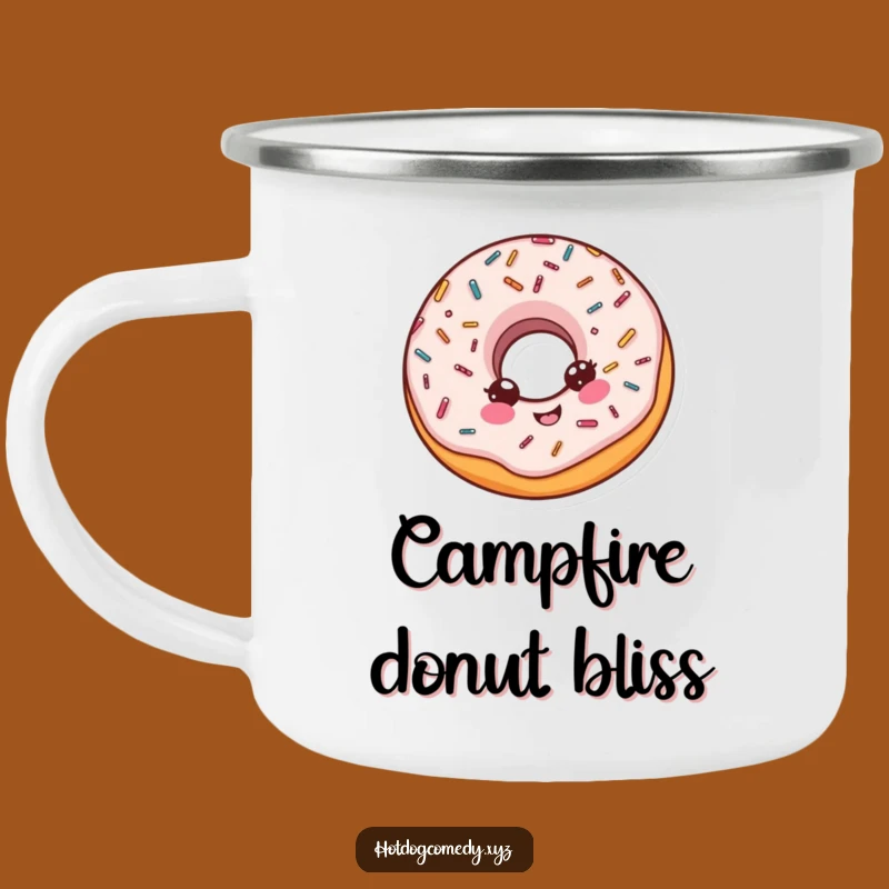 Funny Spinning Donut Camping Mug - Durable Treat Cup for Sweet Outdoor Fun