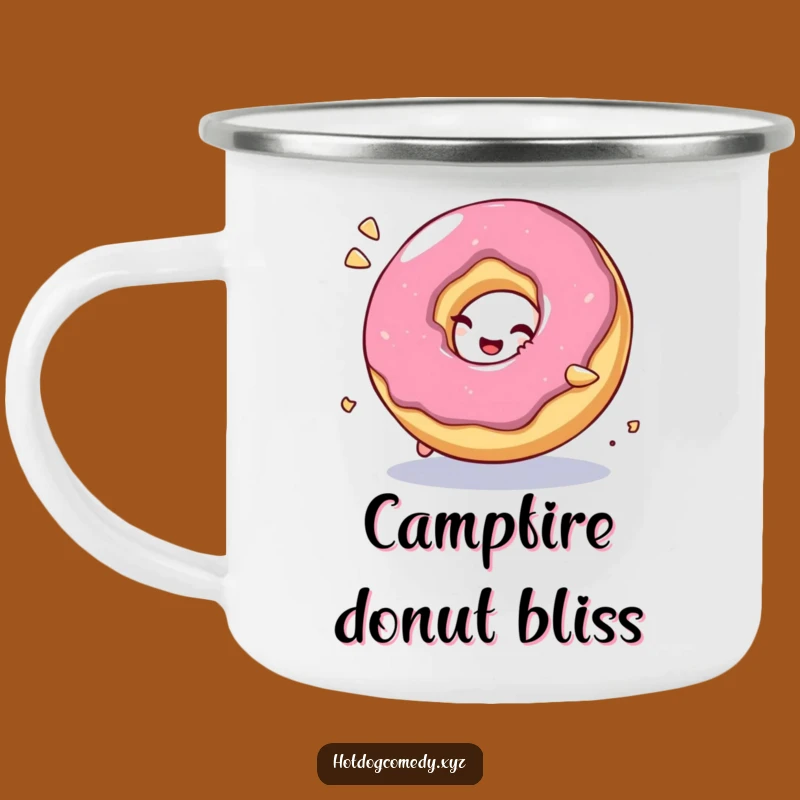Funny Donut Roll Camping Mug: Durable Donut for Sweet Outdoor Adventures - Hilarious Funny Gift