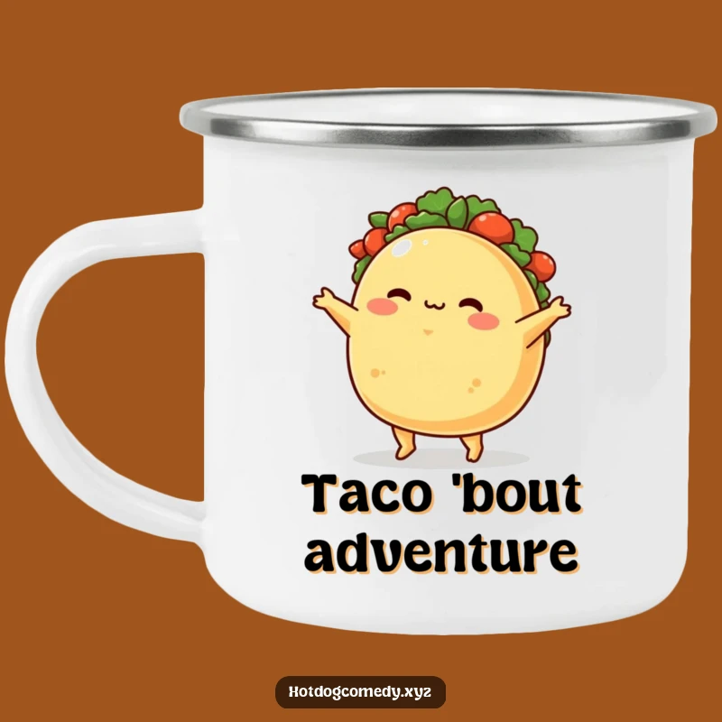 Funny Taco Camping Mug: Durable Blushing Taco Jig for Adventures - A Hilarious Funny Gift