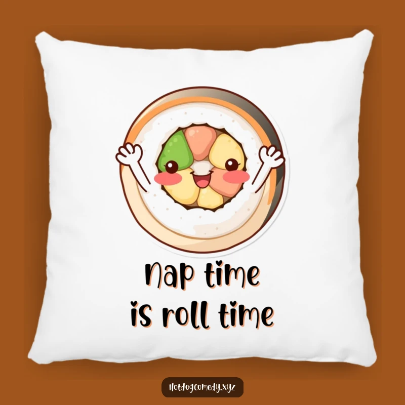 Cozy Funny Sushi Roll Pillow: Cheerful Comfort for Foodie Spaces