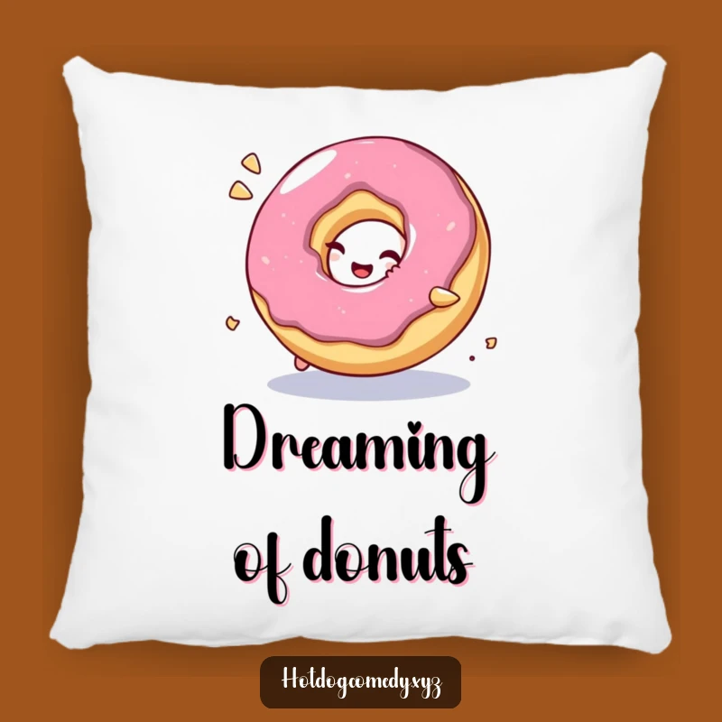 Funny Donut Roll Pillow: Cozy Giggling Donut for Snuggles and Funny Gifts