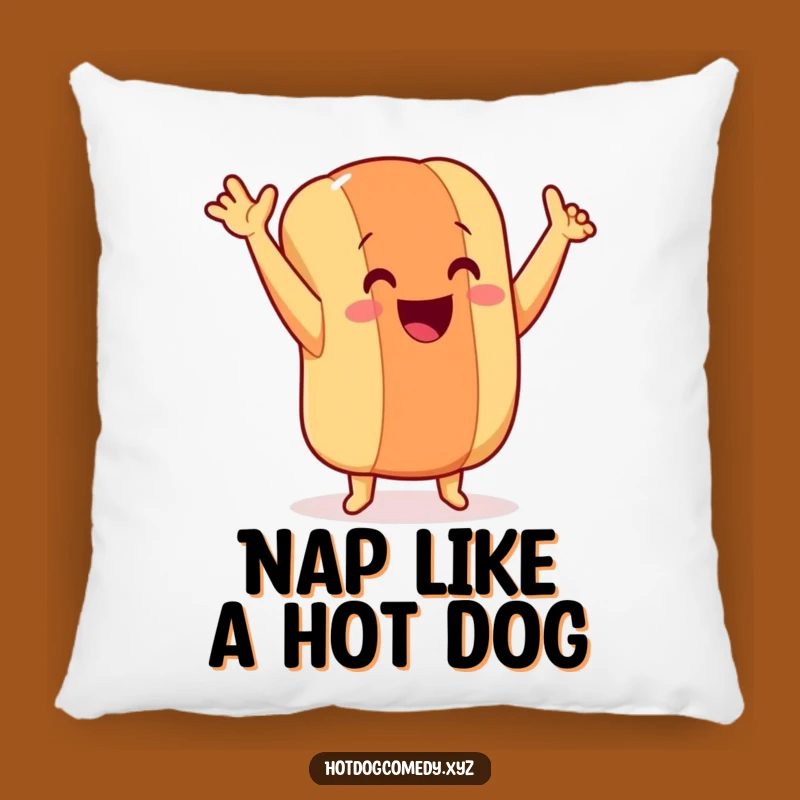 Funny Dancing Hot Dog Pillow - Soft Wiener Character Cushion for Cozy Smiles