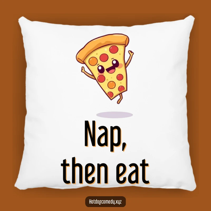 Funny Pizza Cartwheel Pillow - Comfy & Cheerful Accent