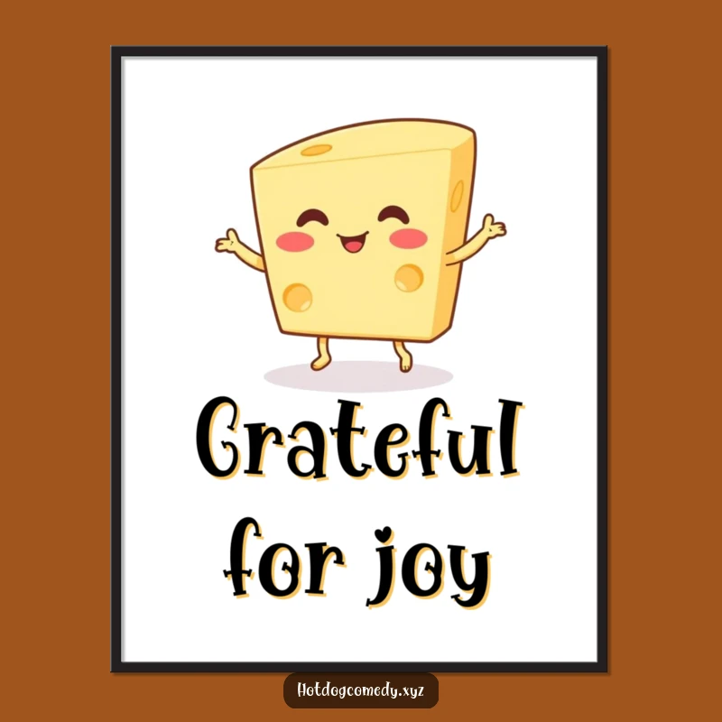 Funny Cheese Dance Digital Art: Wiggling Cheese for Instant Cheesy Smiles - Unique Funny Gift