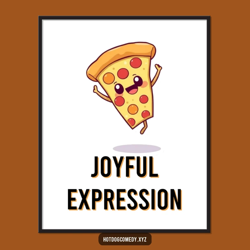Funny Pizza Cartwheel Digital Art - Instant Cheerful Decor