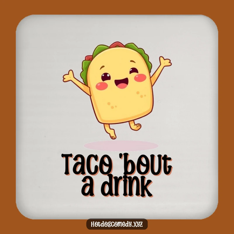 Funny Leaping Taco Coaster Set - Protect Surfaces with Fiesta Charm