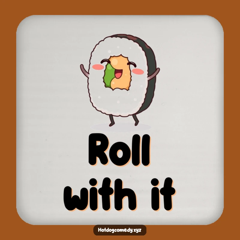 Funny Sushi Coaster Set: Protect Tables with Dancing Sushi, Ideal Funny Japanese Gift