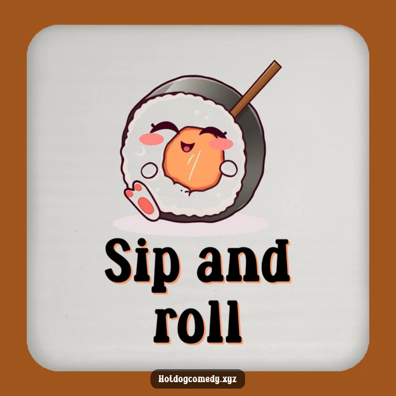 Funny Winking Sushi Coaster Set - Protect Surfaces with Japanese Charm