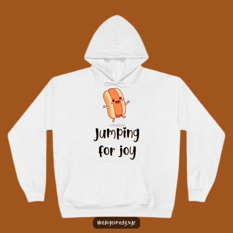 Cozy Funny Hot Dog Jumping Hoodie - Warm & Fitness Fun Gift