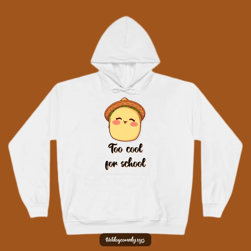 Funny Blushing Taco Hoodie: Cozy Winking Sombrero Taco, Ideal Funny Mexican Food Gift