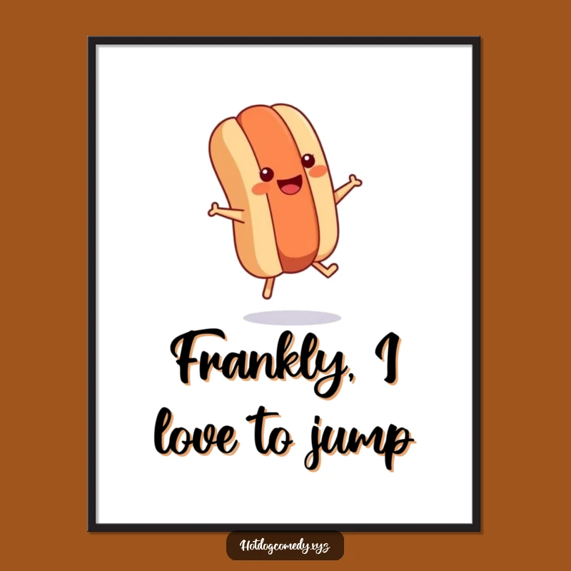 Free Printable Hot Dog Wall Art: Funny Fitness Enthusiast Downloadable Poster