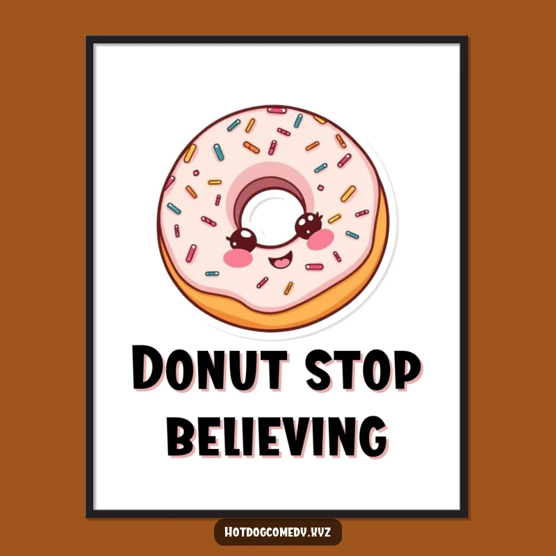 Free Printable Spinning Donut Wall Art - Sweet Downloadable Poster for Kitchen Decor