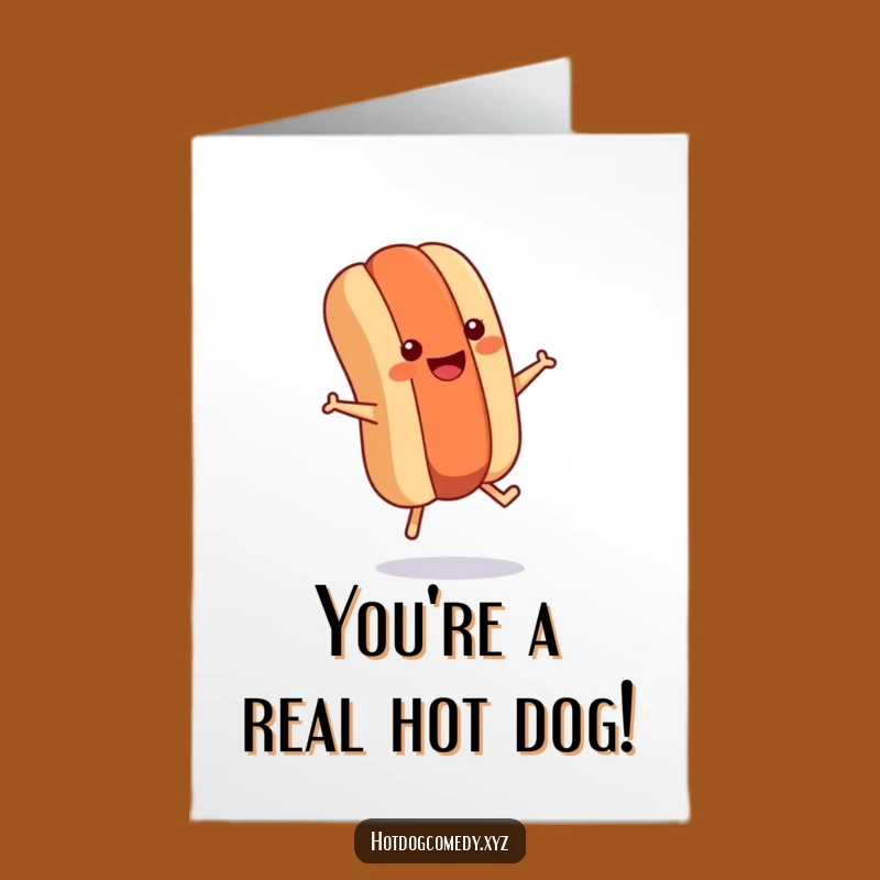 Free Printable Hot Dog Congrats Card: Funny Fitness Downloadable Gift for Achievers