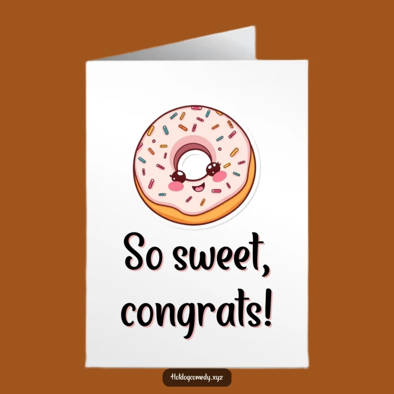 Free Printable Spinning Donut Congratulations Card - Cheerful Downloadable Gift for Success