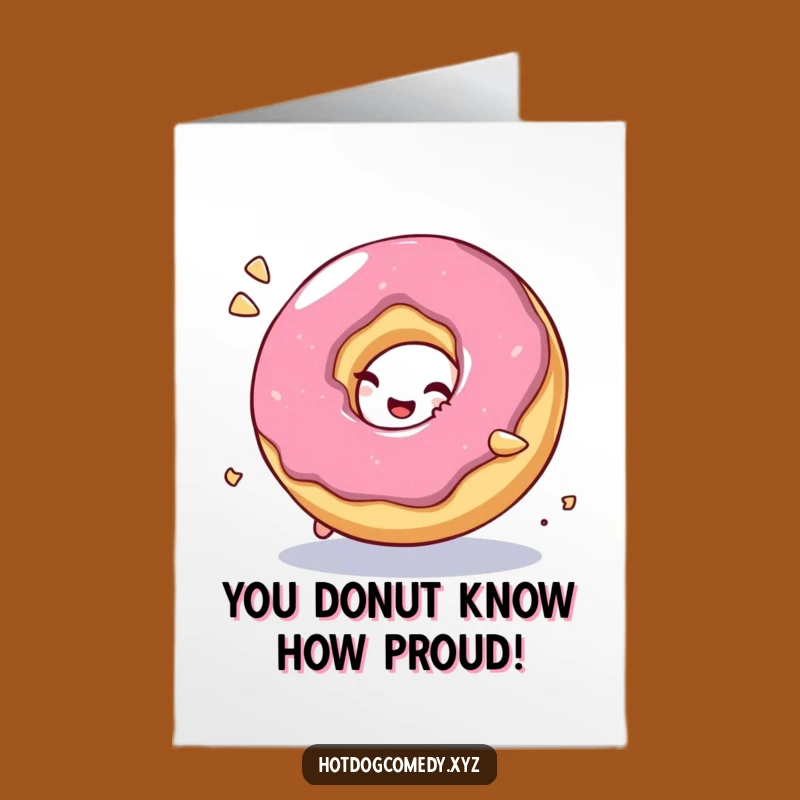 Free Printable Witty Donut Congratulations Card - Giggling Roll Downloadable Gift