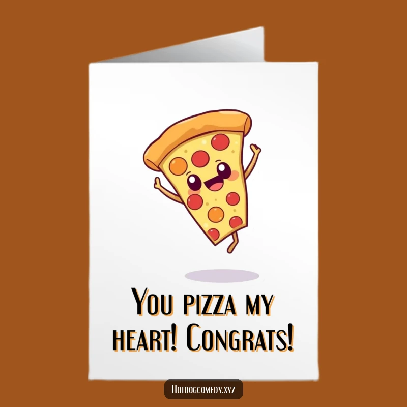 Free Printable Pizza Congrats Card: Funny Foodie Downloadable Gift for Celebrations