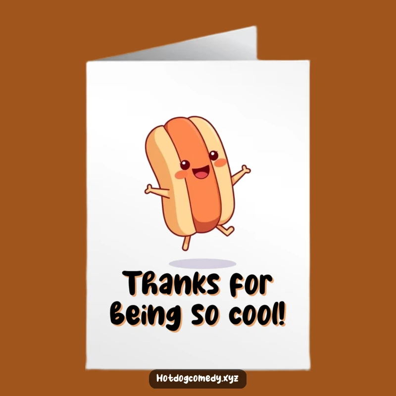 Free Printable Hot Dog Thank You Card: Humorous Fitness Downloadable for Appreciative Gift