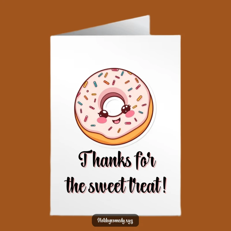Free Printable Spinning Donut Thank You Card - Sweet Downloadable Gift for Gratitude