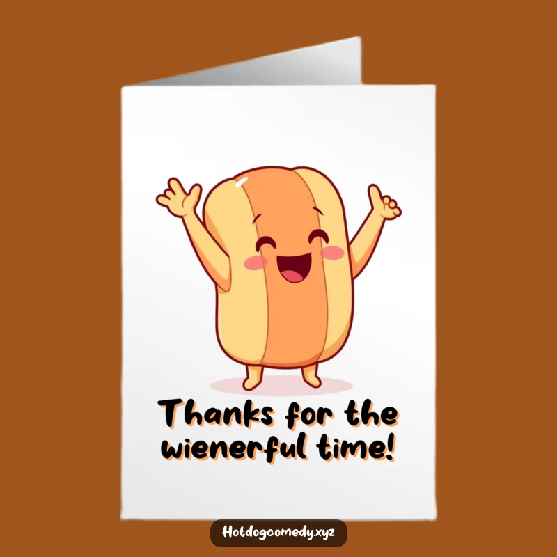 Free Printable Hot Dog Dancing Thank You Card - Humorous Downloadable Gift for Appreciation
