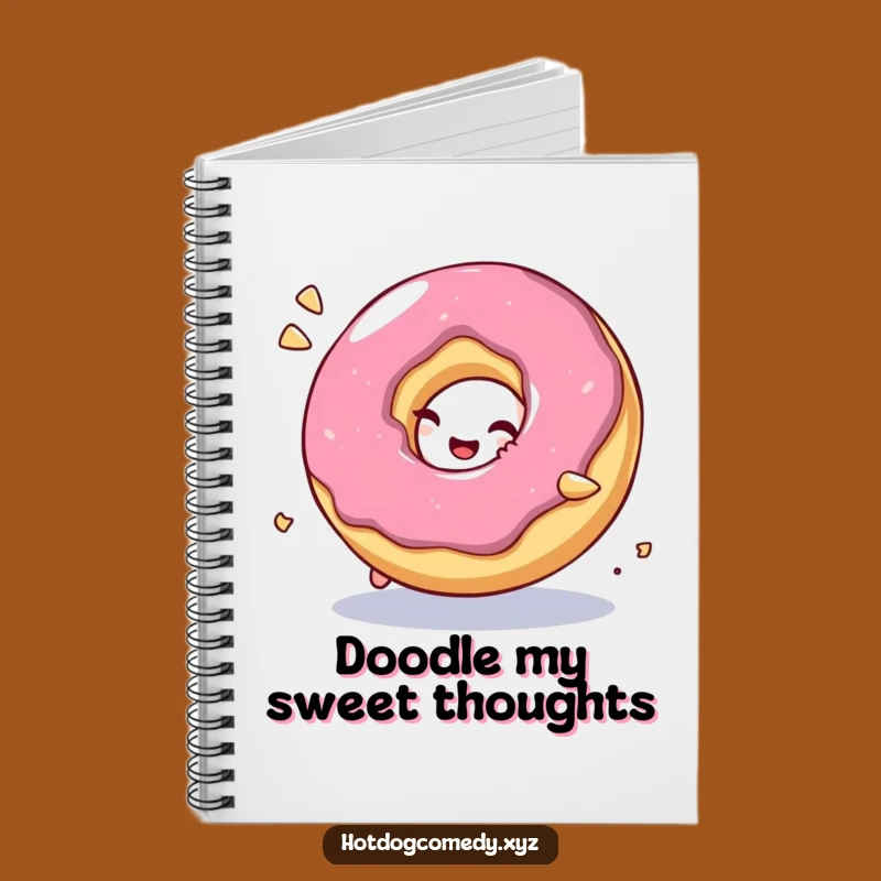 Funny Donut Roll Notebook: Giggling Donut for Jotting Notes with Sweet Fun