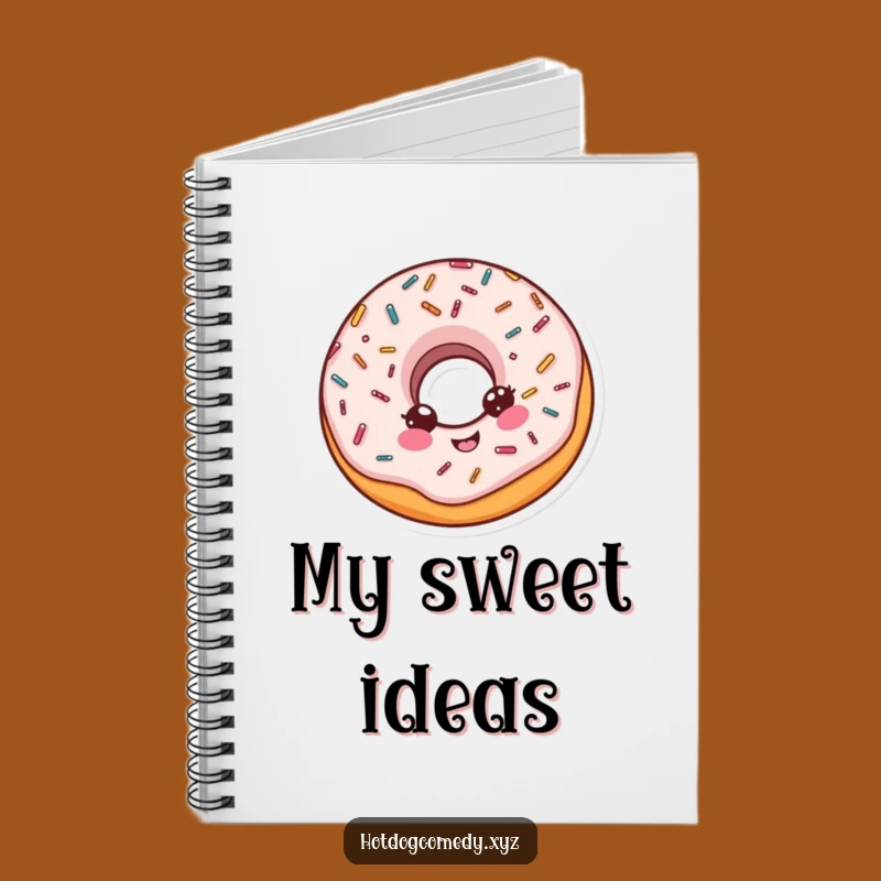 Funny Spinning Donut Notebook - Delightful Sprinkled Journal for Ideas