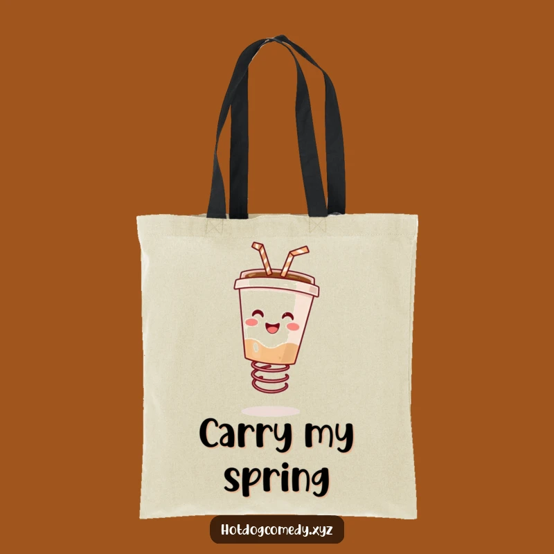 Funny Bouncing Coffee Tote Bag - Spacious Drink Carryall for Energetic Outings