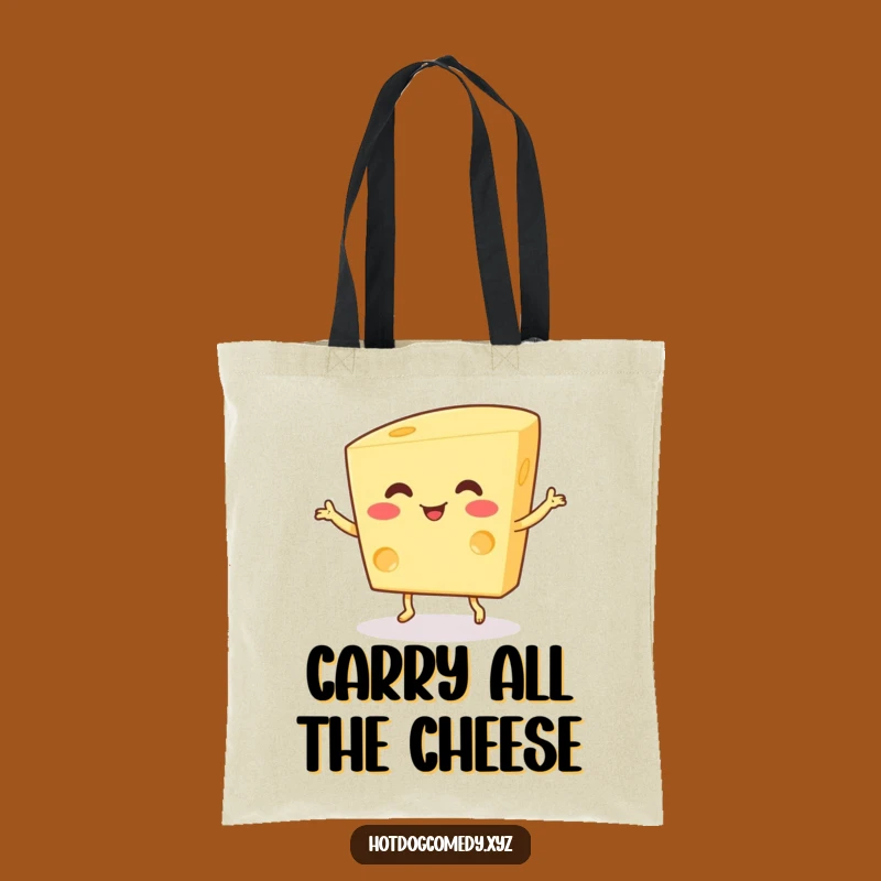 Funny Cheese Dance Tote: Carry Your Fun with a Wiggling Cheese Bag - Perfect Funny Gift
